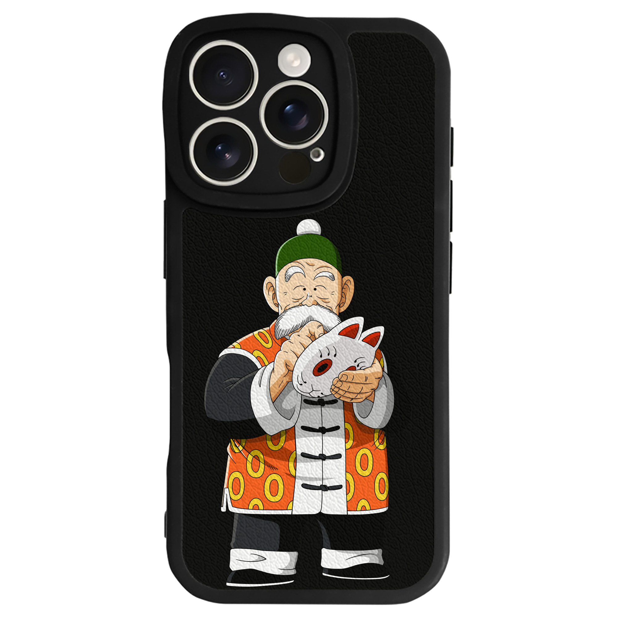 （画像用） ドラゴンボール 亀仙人（かめせんにん） DRAGON BALL Master Roshi Kame Sennin 【iPhone 16シリーズ対応】シリコンスマホケース（レザー調） 材質：シリコン